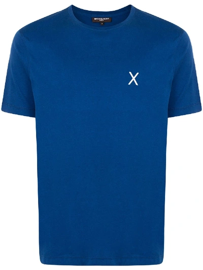 Michael Kors Logo Print T-shirt In Blue