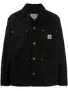 Carhartt Aged Canvas Michigan Chore Coat In Black