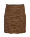 AIIFOS Ruby Ruched Linen Mini Skirt,060053254102