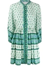 SANDRO MIX-PRINT SHIRT DRESS