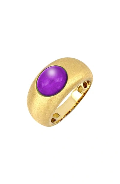 Bony Levy Iris Amethyst Wide Ring (nordstrom Exclusive) In Yellow Gold/ Amethyst