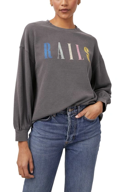 Rails Signature Logo Sweatshirt In Black