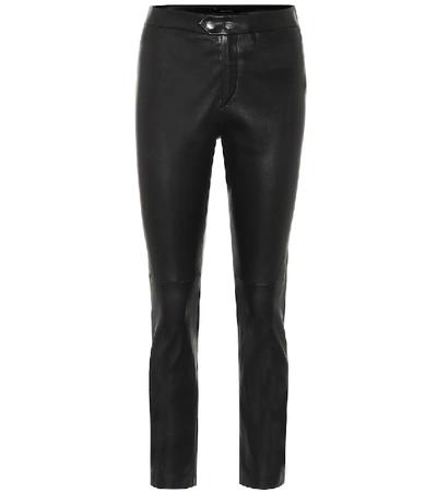 Isabel Marant Mofirae Leather Skinny Trousers In Black