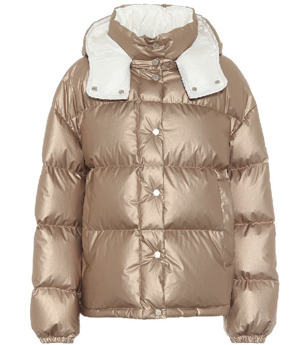 Moncler Down-filled Jacket In Gold | ModeSens
