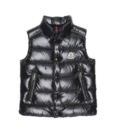 Moncler Kids' Padded High-shine Down-feather Gilet In Navy