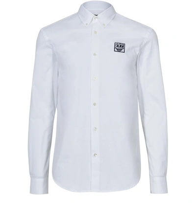 Etudes Studio X Keith Haring Cotton Regular Fit Patch Shirt In White