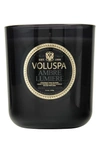 VOLUSPA MAISON NOIR AMBRE LUMIERE CLASSIC MAISON CANDLE, 12 oz,2502