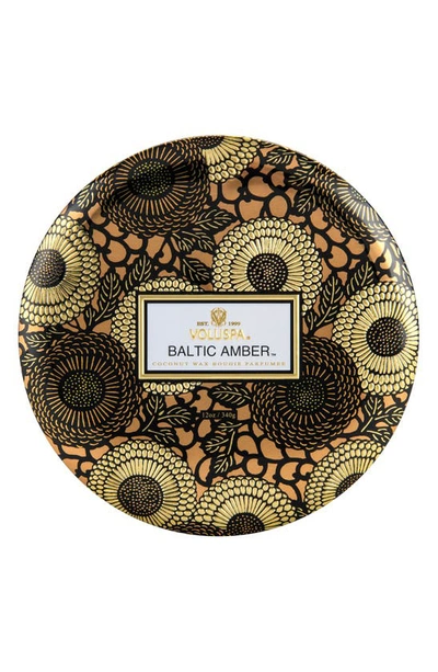 Voluspa Japonica Baltic Amber Three-wick Decorative Tin Candle
