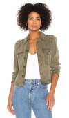 Paige Cerra Stretch Twill Jacket In Vintage Ivy Green