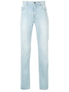 SAINT LAURENT Classic Straight Leg Jeans Blue