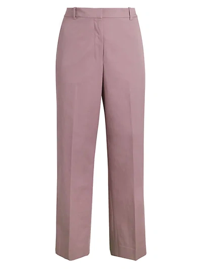 Theory Women's High-rise Straight-leg Trousers In Lilac