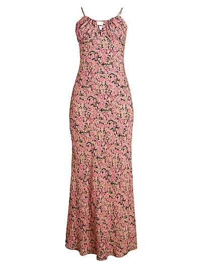 loft floral ruffle midi dress ASTR THE Label Luvita Floral Ruffled Midi-Dress