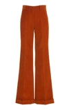 VICTORIA BECKHAM HIGH-RISE FLARED CORDUROY trousers,808470