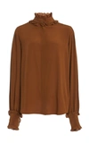 VICTORIA BECKHAM RUFFLED SILK VICTORIAN BLOUSE,808481