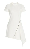 AREA CRYSTAL-EMBELLISHED STRETCH-CREPE HANDKERCHIEF DRESS,811610