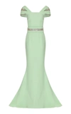 SAFIYAA ABIGAIL CRYSTAL-EMBELLISHED STRETCH-CREPE GOWN,811757