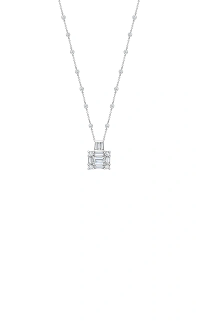 Mindi Mond Mega Clarity Diamond Pendant 18k White Gold Necklace