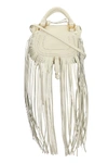 CHLOÉ MERCIE SHOULDER BAG IN WHITE LEATHER,11412296