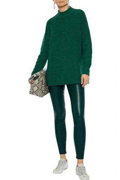 Vince Stretch-leather Leggings In Emerald