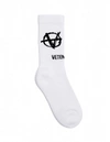 VETEMENTS WHITE LOGO COTTON SOCKS,UAH21HO938/WHT