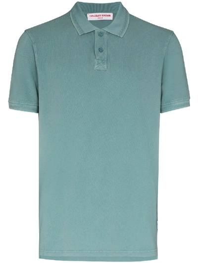Orlebar Brown Jarrett Washed Cotton Polo Shirt In Blue