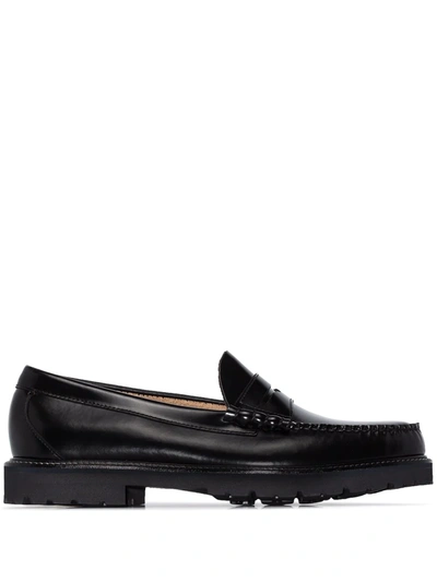 G.h. Bass & Co. Weejuns 90s Larson Polished-leather Penny Loafers In Black