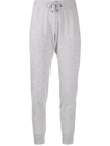 Brunello Cucinelli Tapered Bead-embellished Cashmere Track Pants In Grey