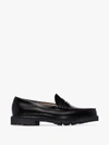 G.h. Bass & Co. Weejuns 90s Larson Polished-leather Penny Loafers In Black
