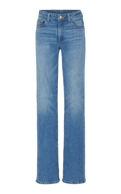 Brandon Maxwell Rigid High-rise Straight-leg Jeans In Blue