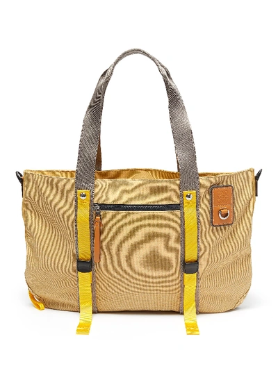 Loewe Leather-trimmed Canvas Holdall In Yellow