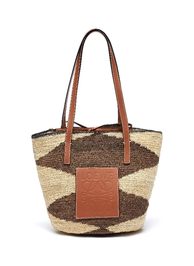 Loewe 'paula's Ibiza Shigra' Woven Agave Shoulder Bag In Multi-colour