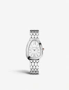 Bvlgari Womens White Silver 103141 Serpenti Tubogas Stainless Steel And Opaline Quartz Watch In White Silver