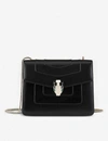 Bvlgari Womens Black Serpenti Forever Leather Shoulder Bag In Black