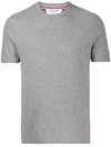 Thom Browne Light Grey Classic Pique Rib Side Insert 4-bar T-shirt In Grey