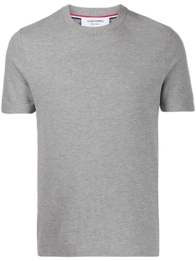 THOM BROWNE 4-BAR STRIPE COTTON T-SHIRT