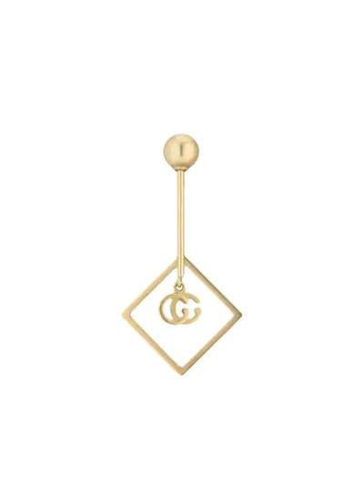 Gucci 18kt Yellow Gold Gg Running Earring In Undefined