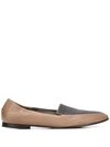 BRUNELLO CUCINELLI POINTED LEATHER LOAFERS