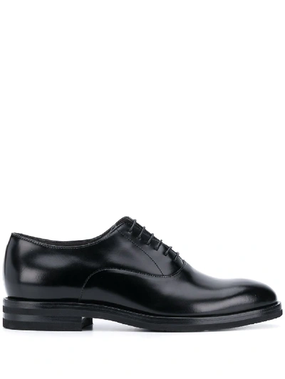 Brunello Cucinelli Round Toe Lace-up Shoes In Black