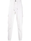 Brunello Cucinelli Ivory  Drawstring Track Pants In White