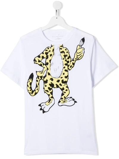 Stella Mccartney Teen Leopard T-shirt In White