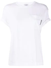 Brunello Cucinelli Bead-embellished Stretch-cotton Jersey T-shirt In White