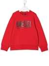 DIESEL LOGO-PRINT CREW NECK SWEATSHIRT