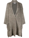 BRUNELLO CUCINELLI CHECK KNITTED CARDIGAN