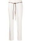 Brunello Cucinelli Drawstring-waist Tapered Trousers In White