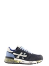 Premiata Blue Premium Quality Leather And Technical Fabric Mick Sneakers In Blu
