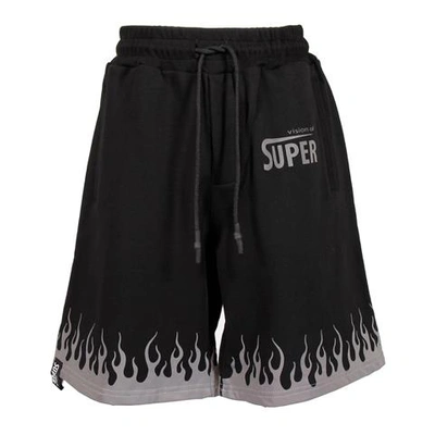 Vision Of Super Teen Logo Drawstring Shorts In Black