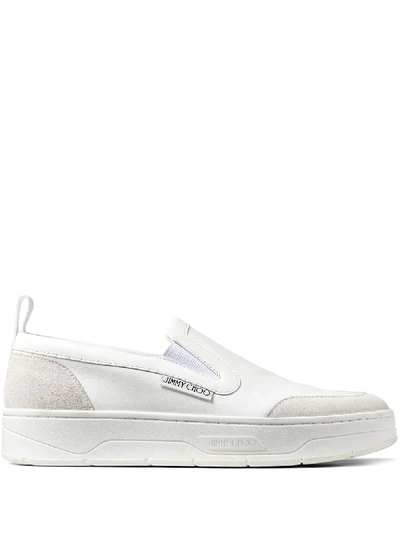 Jimmy Choo Hawaii Slip-on Sneakers In White