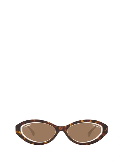 Pre-owned Chanel Ch5424 Dark Havana Sunglasses
