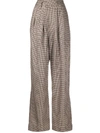 BRUNELLO CUCINELLI HOUNDSTOOTH WIDE-LEG TROUSERS