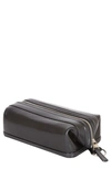 Bosca Leather Dopp Kit In Black